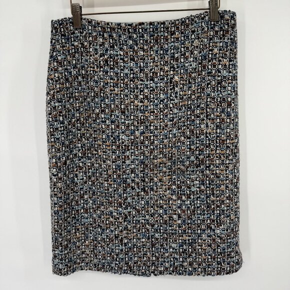 Talbots Womens Tweed Skirt Size 8 Multi-Color Wool Blend Fully Lined - Picture 3 of 10